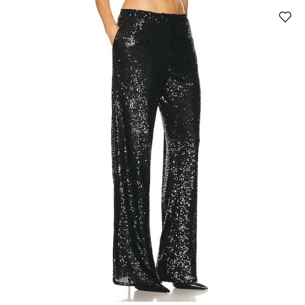 Enza Costa Black Sequin Women's Pants. Size 3 large. - Picture 2 of 4